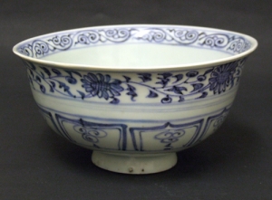 Chinese Yuan Early blue and White Bowl - courtesy R&G McPherson Antiques